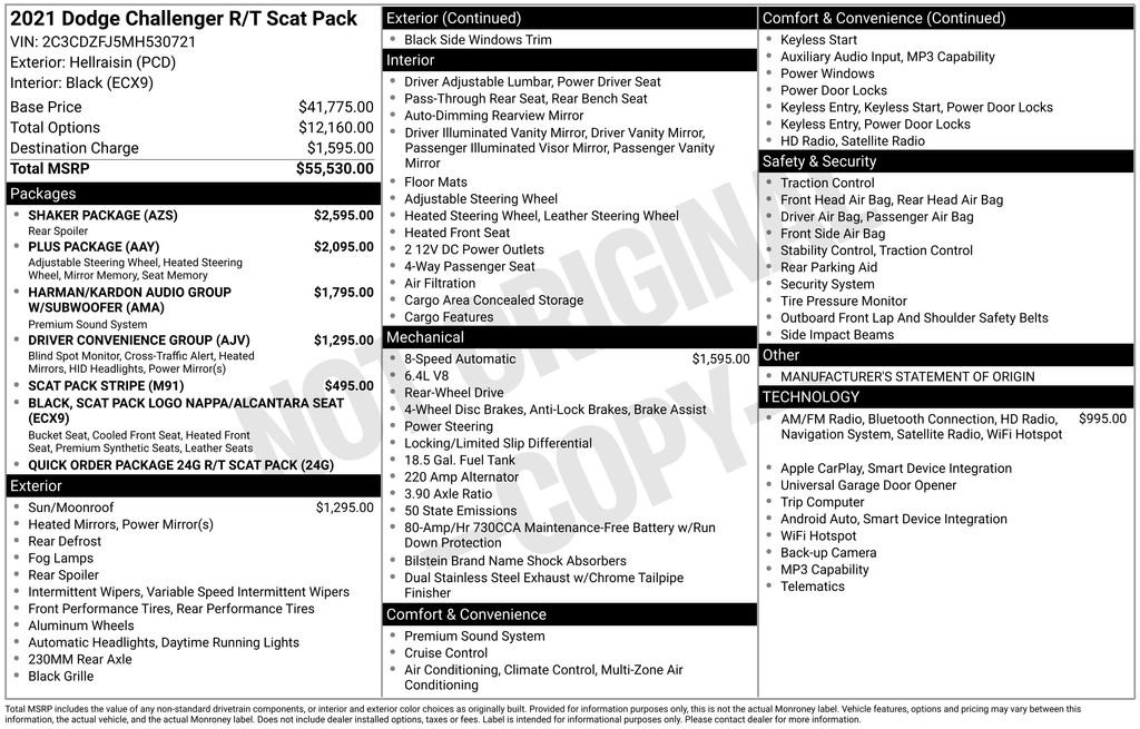 Used 2021 Dodge Challenger R/T Scat Pack w/ Shaker Package RWD image 13