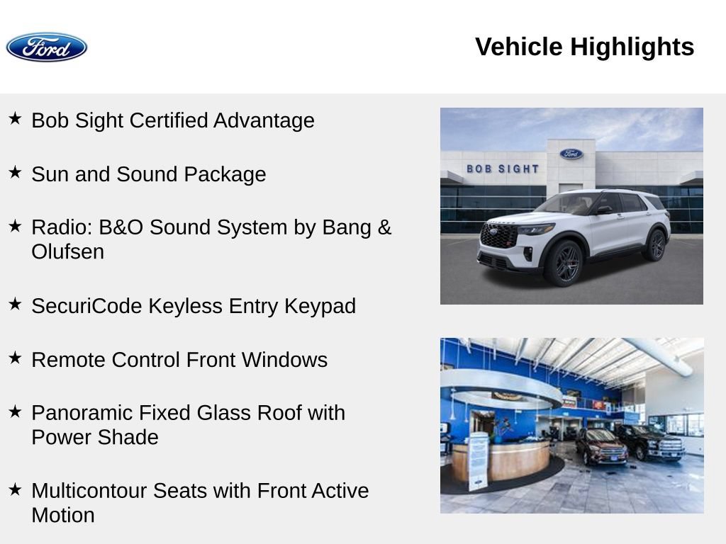 New 2026 Ford Explorer ST w/ Sun And Sound Package AWD/4WD image 2