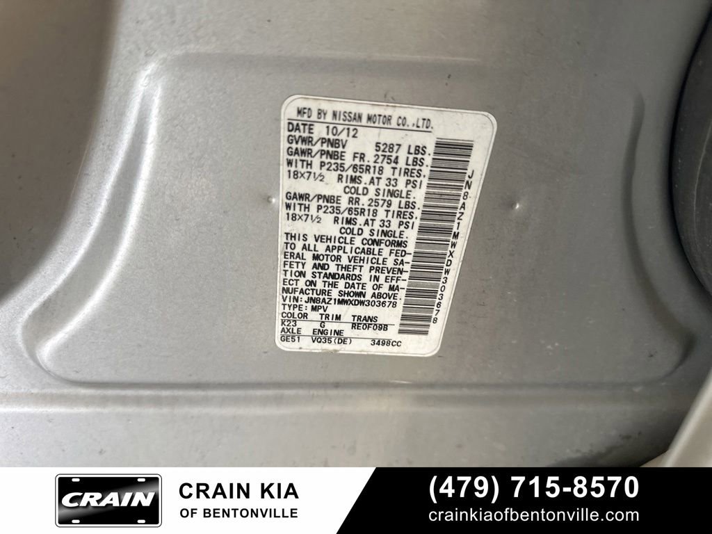 Used 2013 Nissan Murano SL AWD/4WD image 16