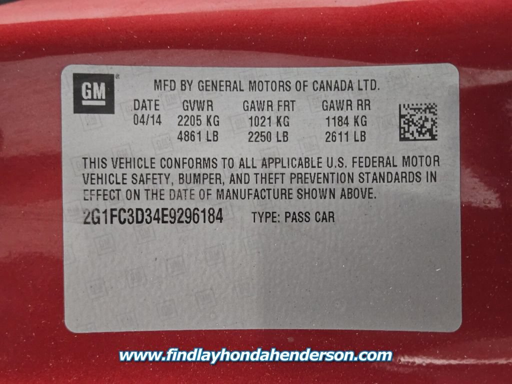 Used 2014 Chevrolet Camaro LT w/ RS Package RWD image 15
