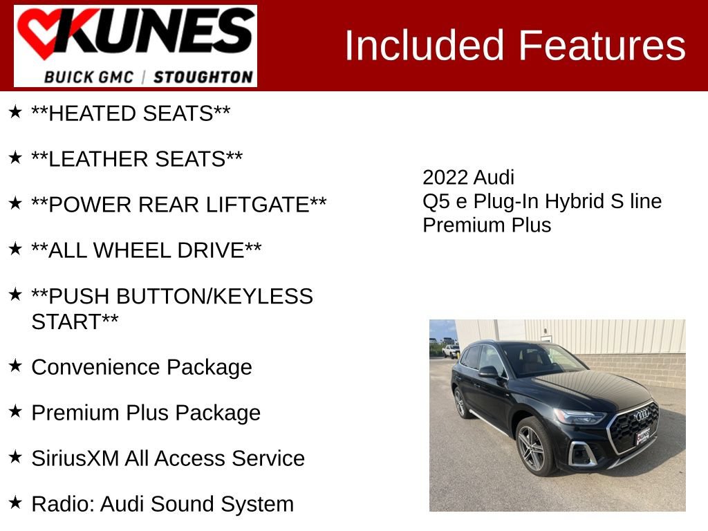Used 2022 Audi Q5 e Premium Plus w/ Premium Plus Package AWD/4WD image 3