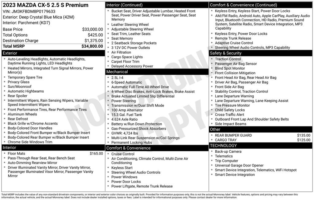 Used 2023 MAZDA CX-5 AWD 2.5 S w/ Premium Package image 21