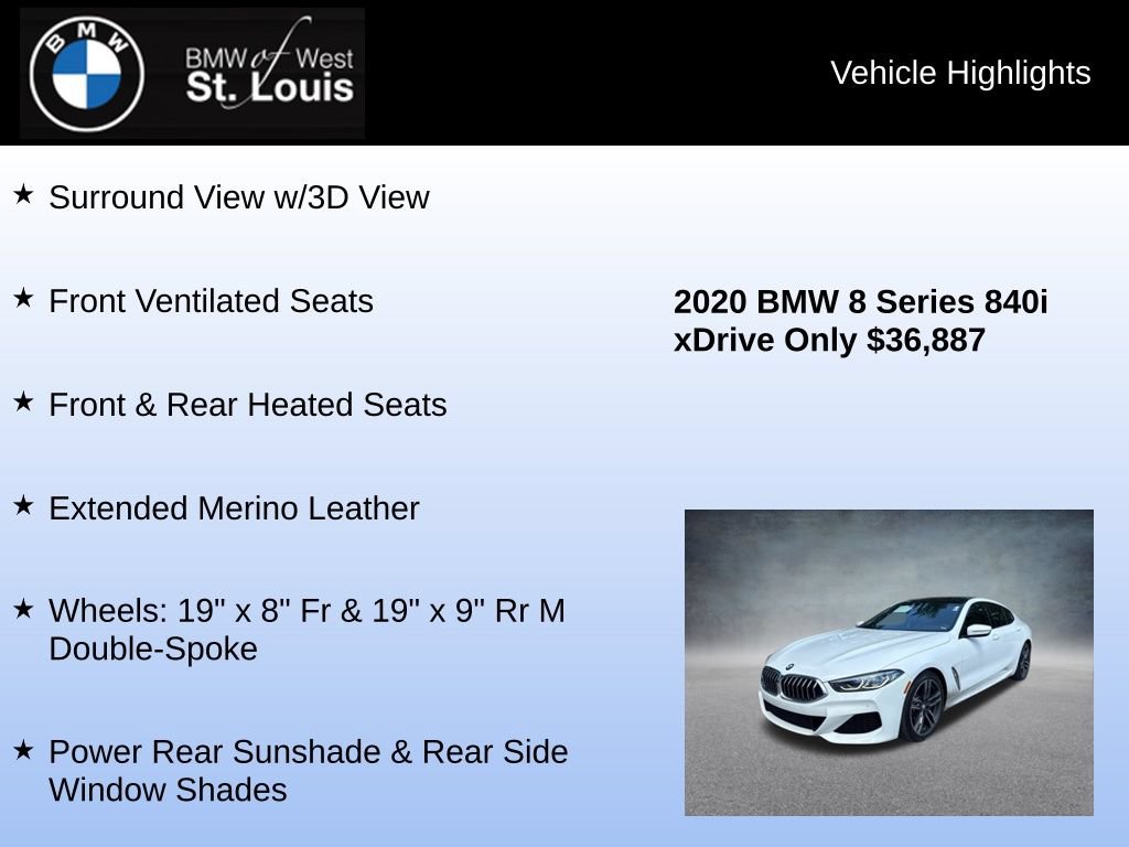 Used 2020 BMW 840i Gran Coupe xDrive w/ M Sport Package AWD/4WD image 31