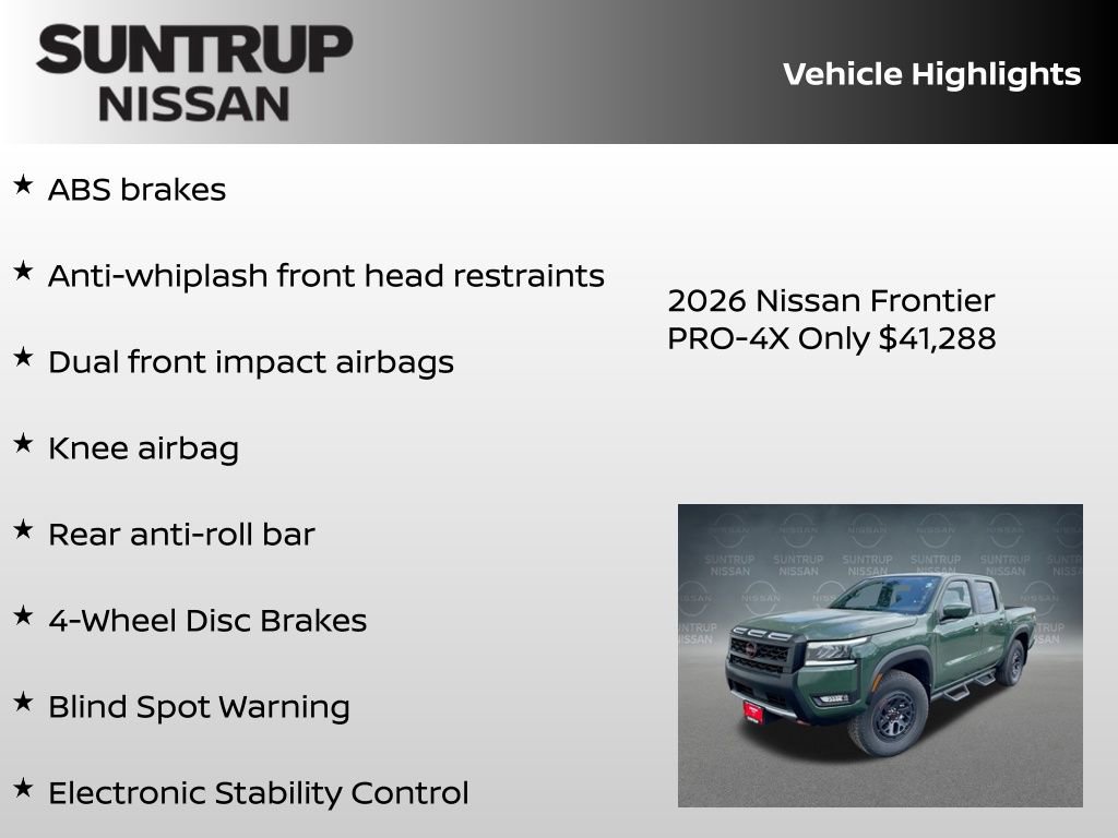 New 2026 Nissan Frontier PRO-4X w/ Pro-4x Convenience Package image 23