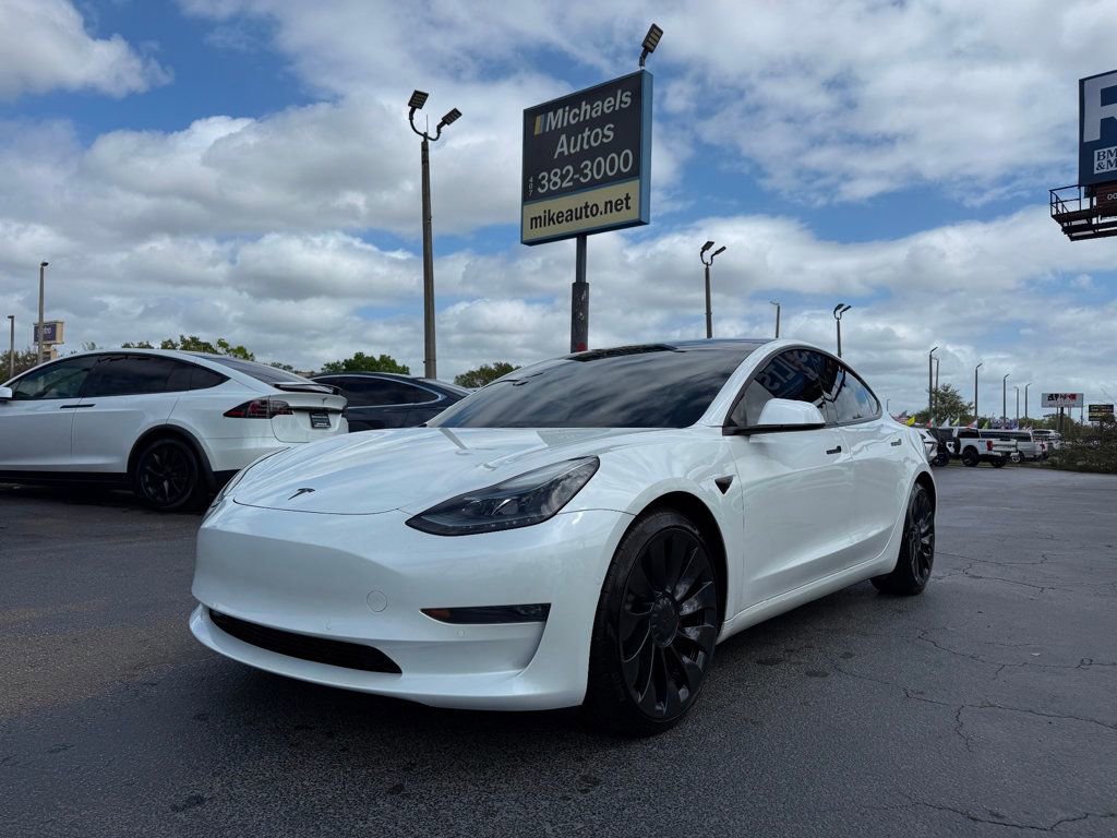 Used 2021 Tesla Model 3 Performance AWD/4WD image 1