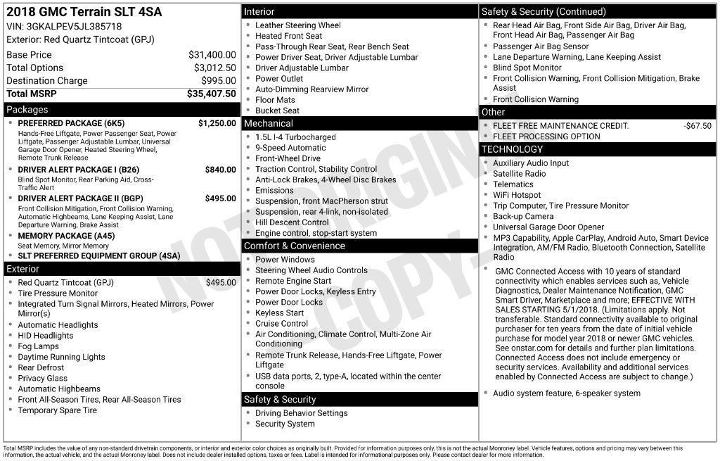 Certified 2018 GMC Terrain SLT w/ Preferred Package FWD image 17