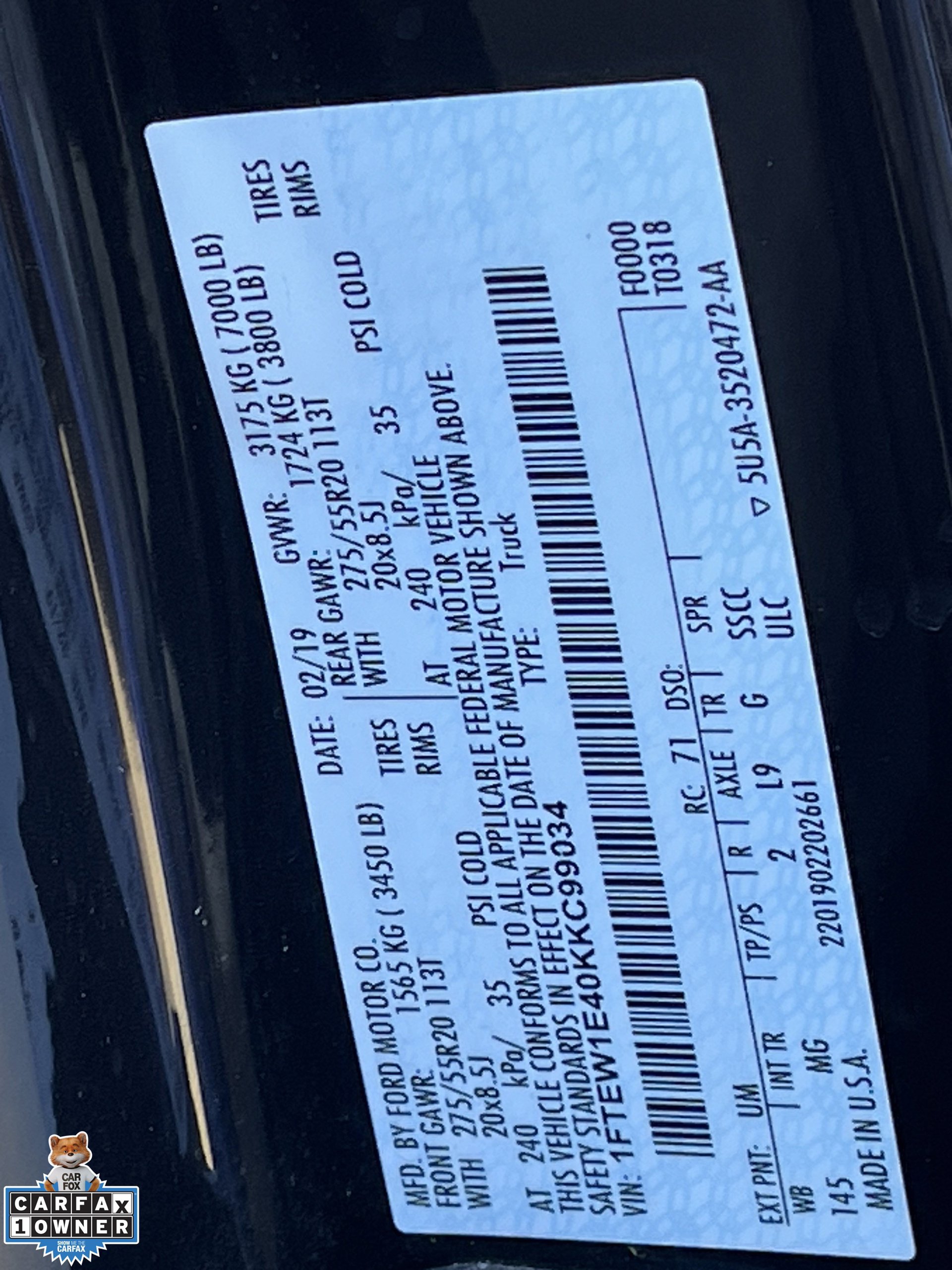 Certified 2019 Ford F150 XLT w/ Equipment Group 302A Luxury AWD/4WD image 29