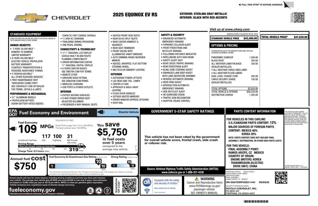 Used 2025 Chevrolet Equinox EV RS FWD image 4