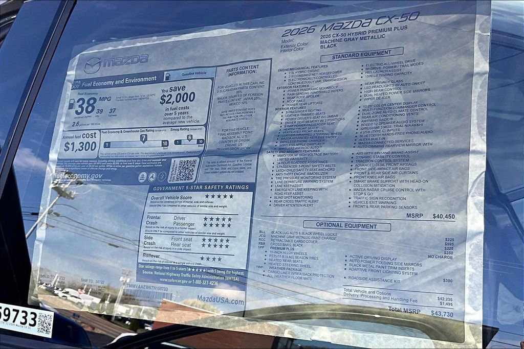 New 2026 MAZDA CX-50 2.5 Hybrid w/ Weather Package AWD/4WD image 25
