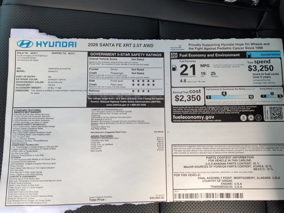 New 2026 Hyundai Santa Fe XRT image 33