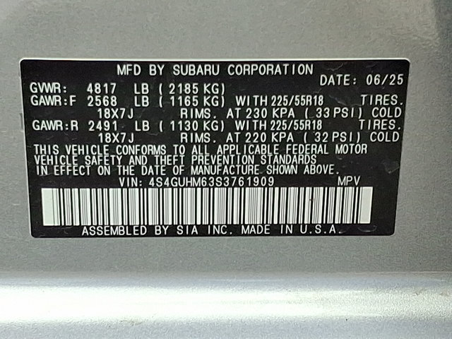 Certified 2025 Subaru Crosstrek 2.5i Limited AWD/4WD image 27