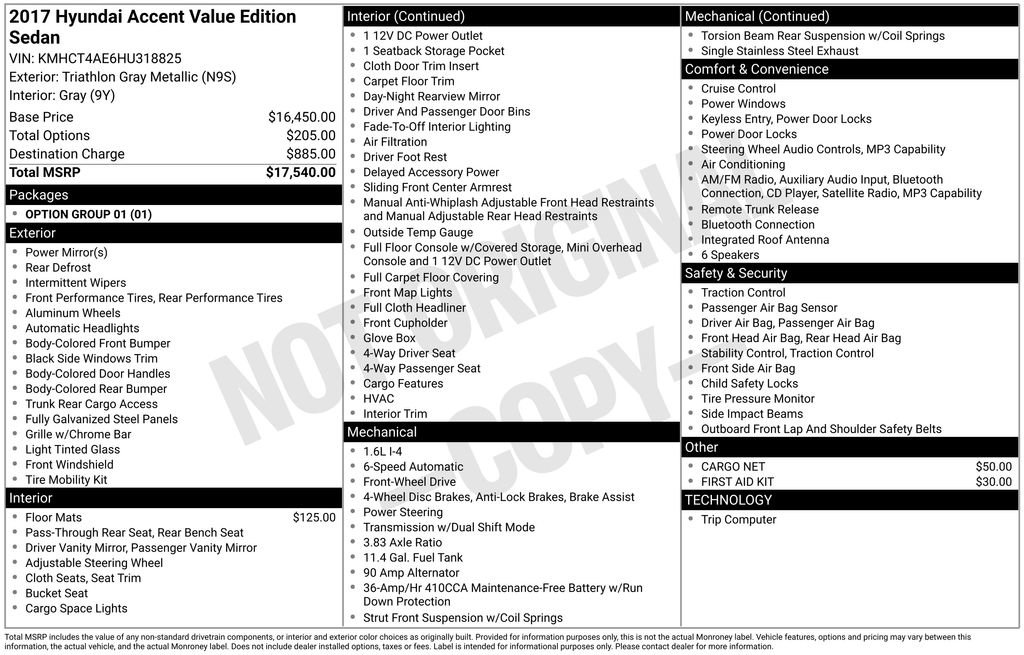 Used 2017 Hyundai Accent Value Edition FWD image 34