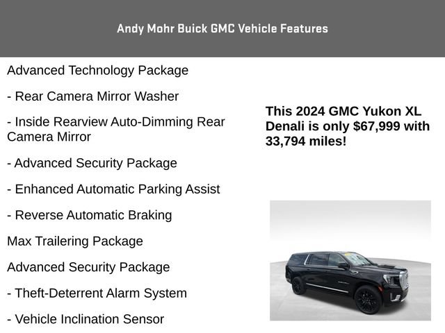 Used 2024 GMC Yukon XL Denali w/ Advanced Technology Package AWD/4WD image 20
