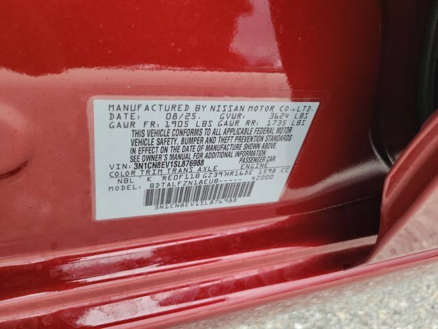 Certified 2025 Nissan Versa SV w/ Trunk Package FWD image 30
