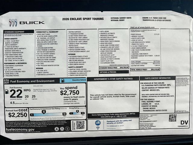 New 2026 Buick Enclave Sport Touring w/ Power Package image 21