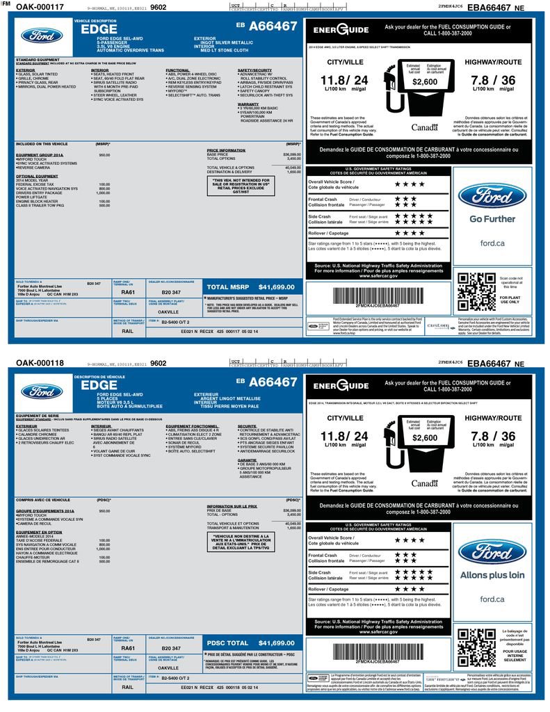 Used 2014 Ford Edge SEL w/ Driver Entry Package AWD/4WD image 6