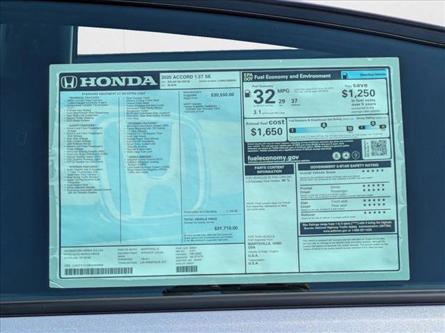 New 2025 Honda Accord SE image 17