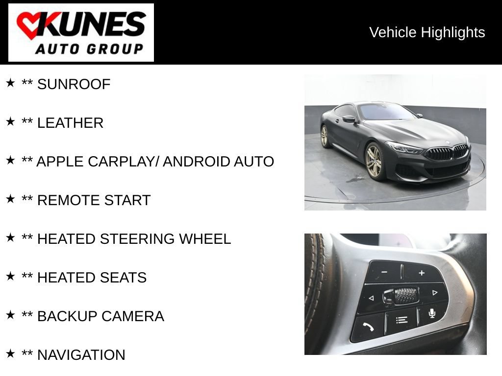 Used 2019 BMW M850i xDrive Coupe w/ Comfort Seating Package AWD/4WD image 2