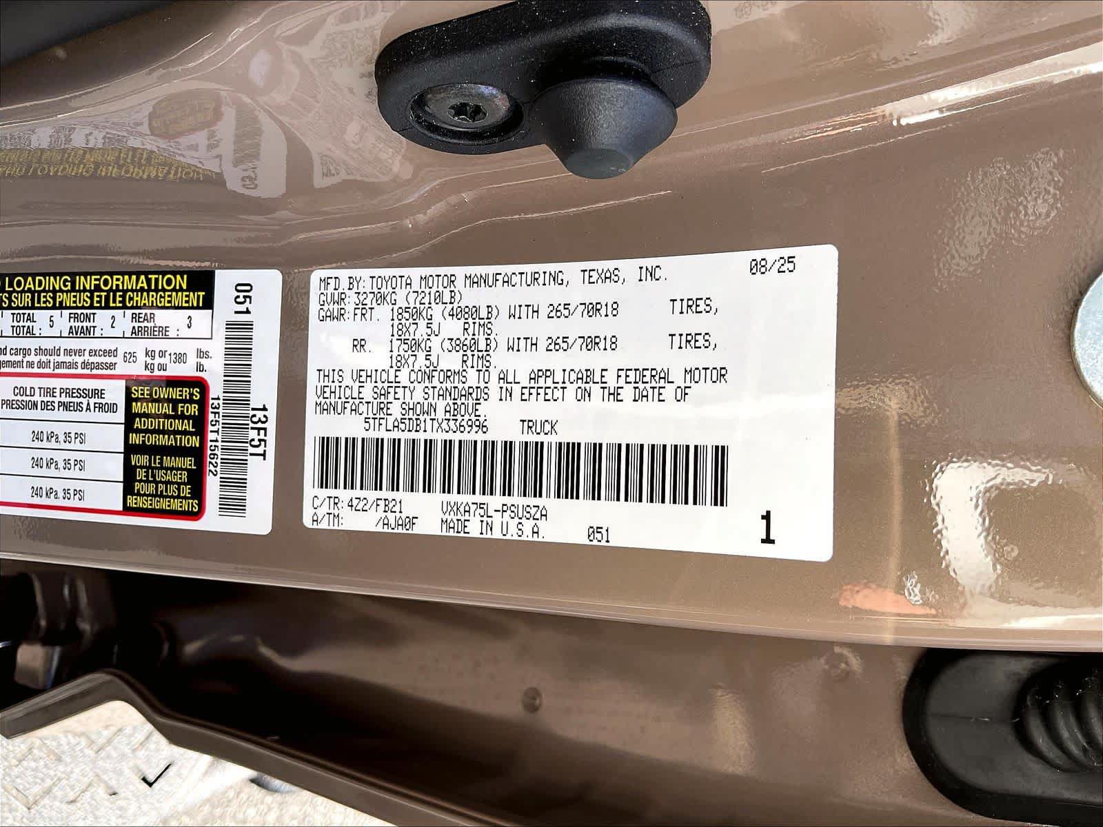 Used 2026 Toyota Tundra SR5 w/ TRD Off-Road Package AWD/4WD image 33