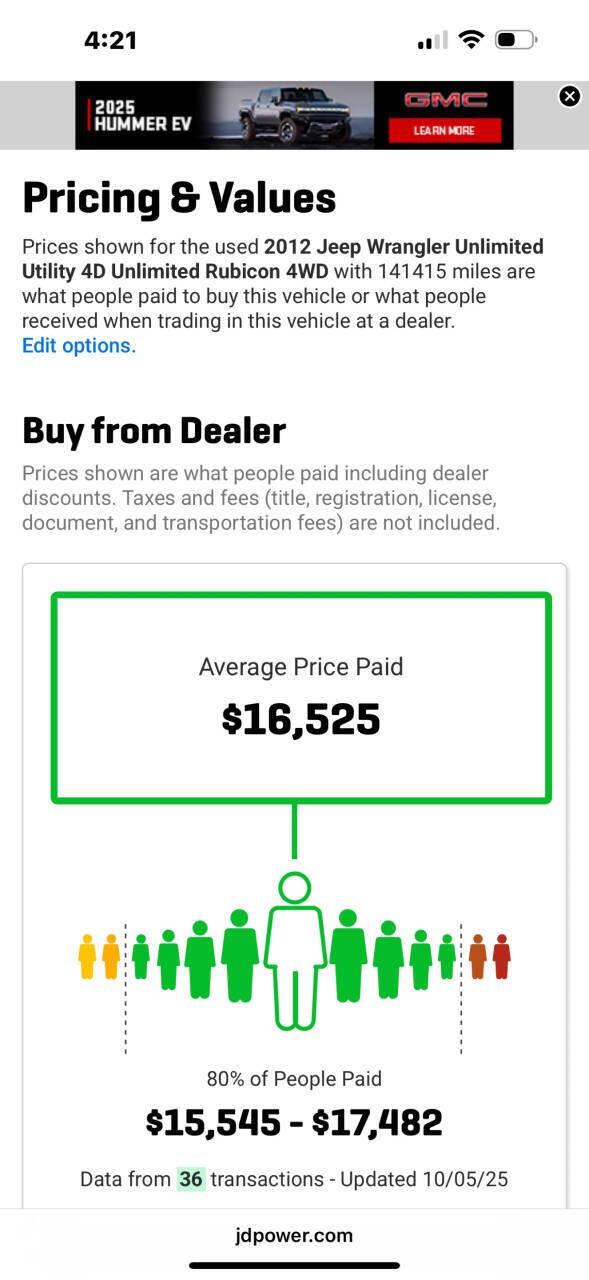 Used 2012 Jeep Wrangler Unlimited Rubicon w/ Dual Top Group image 16