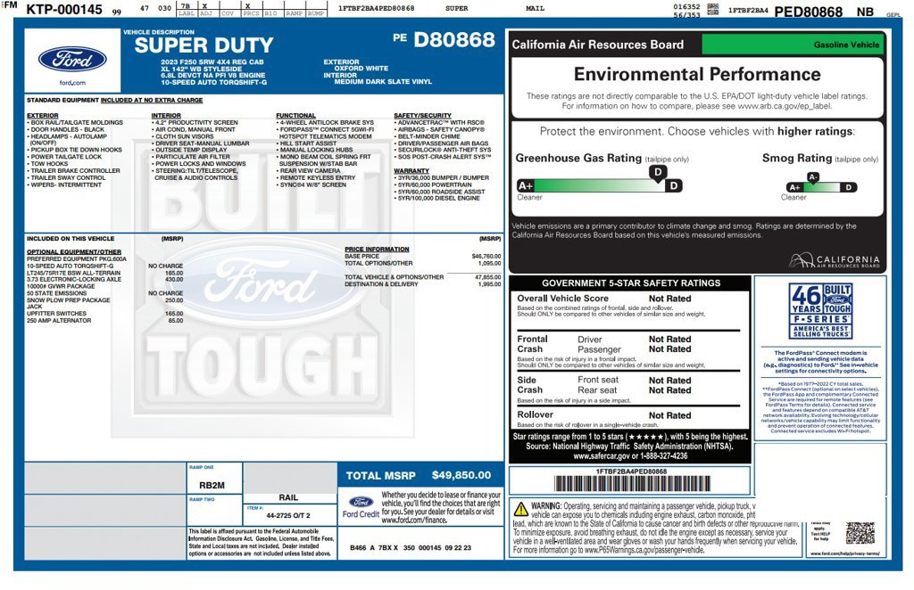 Used 2023 Ford F250 XL w/ Snow Plow Prep Package AWD/4WD image 5