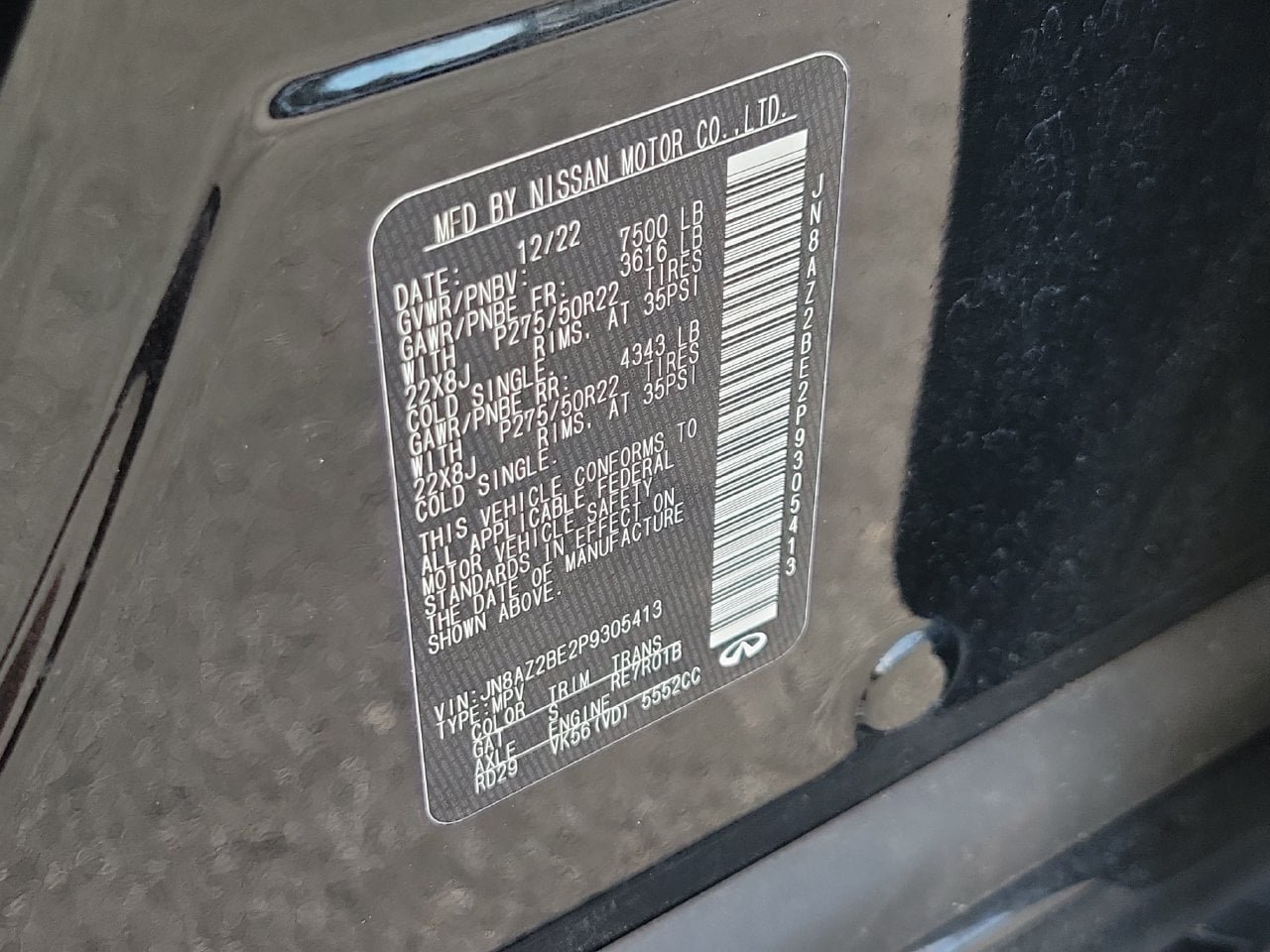 Used 2023 INFINITI QX80 Sensory w/ Cargo Package AWD/4WD image 35