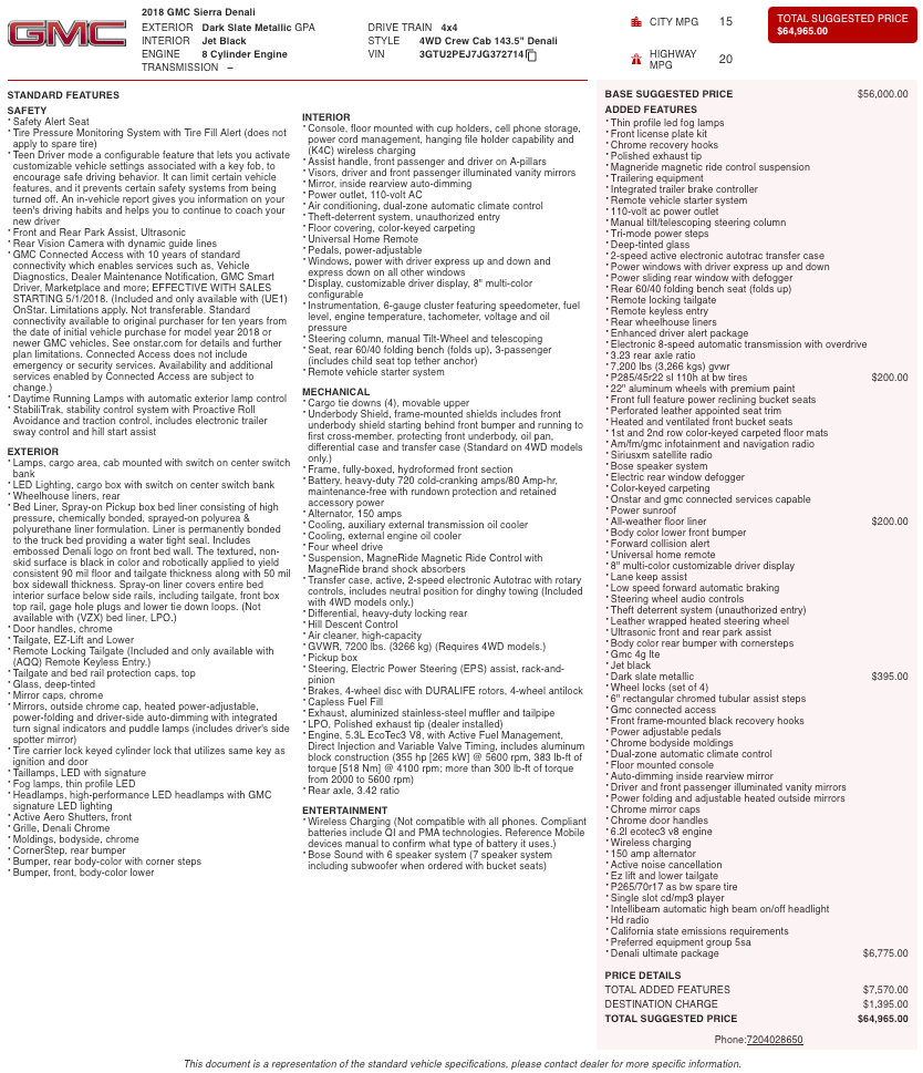 Used 2018 GMC Sierra 1500 Denali w/ Denali Ultimate Package image 2