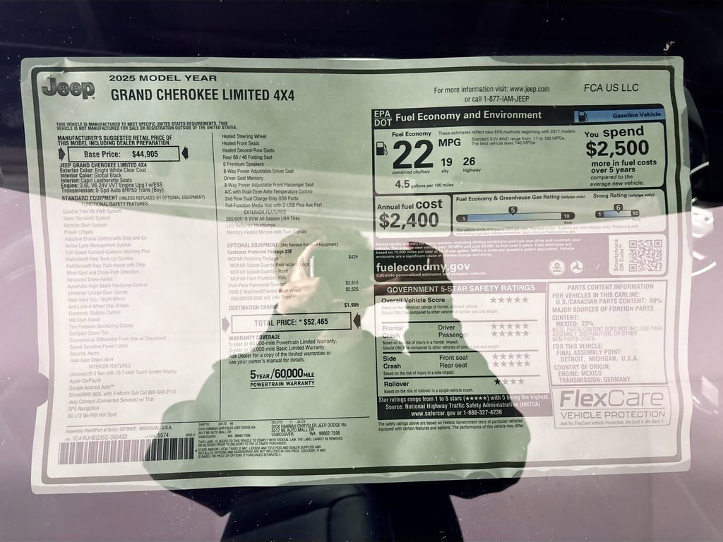 New 2025 Jeep Grand Cherokee Limited w/ MOPAR Finishing Package image 25