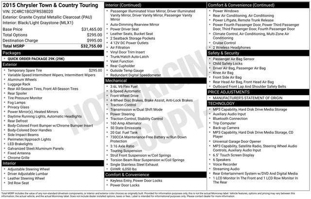 Used 2015 Chrysler Town & Country Touring FWD image 12