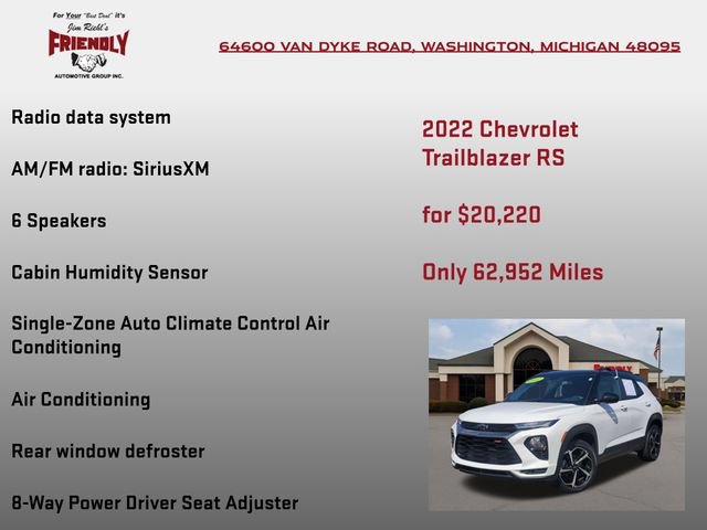 Used 2022 Chevrolet TrailBlazer RS w/ Convenience Package AWD/4WD image 15