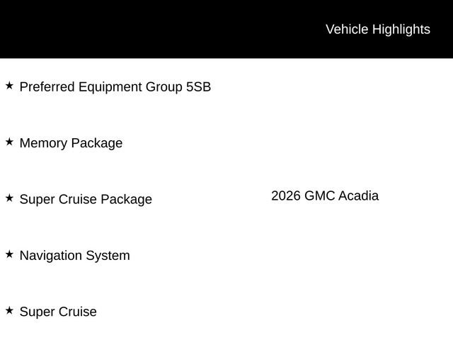 Used 2026 GMC Acadia Denali w/ Super Cruise Package AWD/4WD image 12
