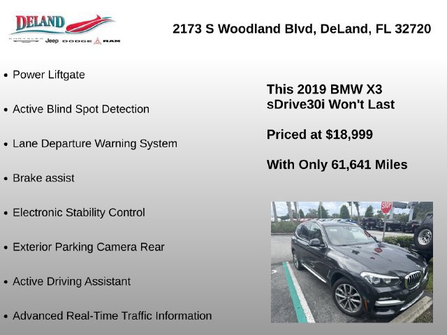 Used 2019 BMW X3 sDrive30i w/ Driving Assistance Package RWD image 6