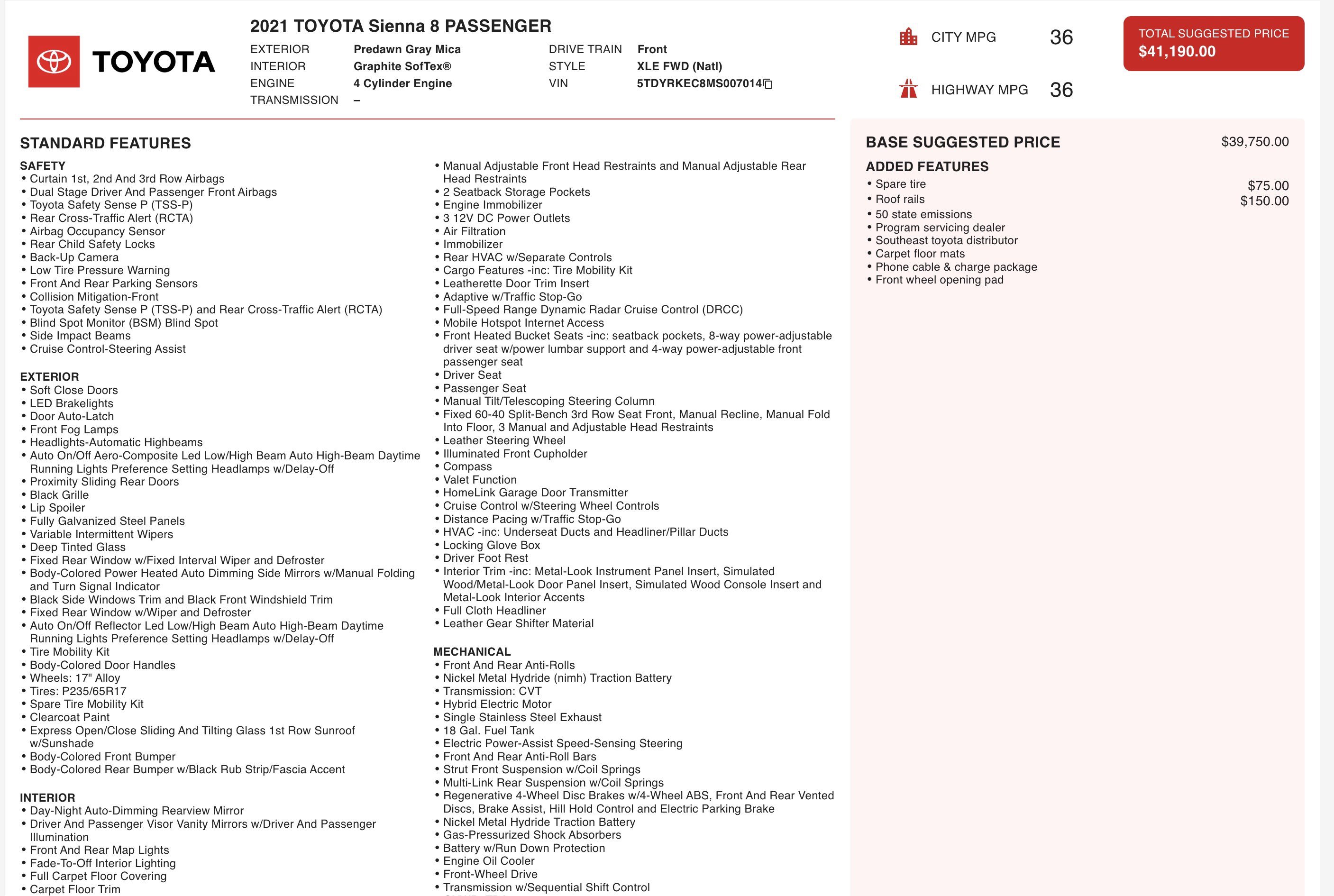 Used 2021 Toyota Sienna XLE image 4