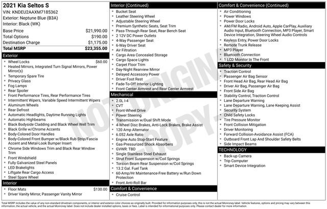 Used 2021 Kia Seltos S image 19