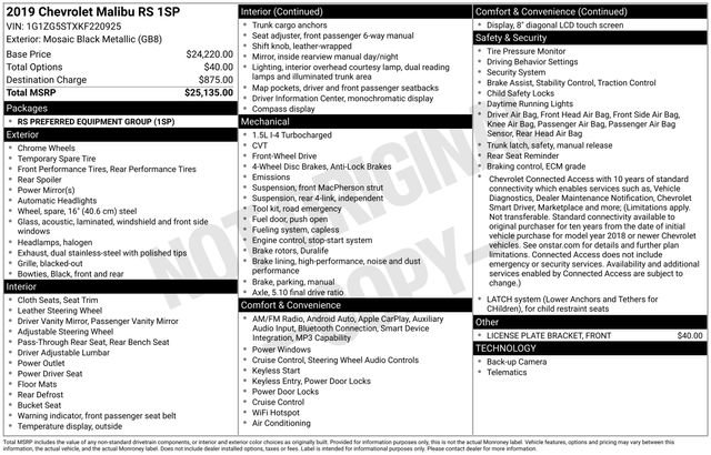 Used 2019 Chevrolet Malibu RS image 5
