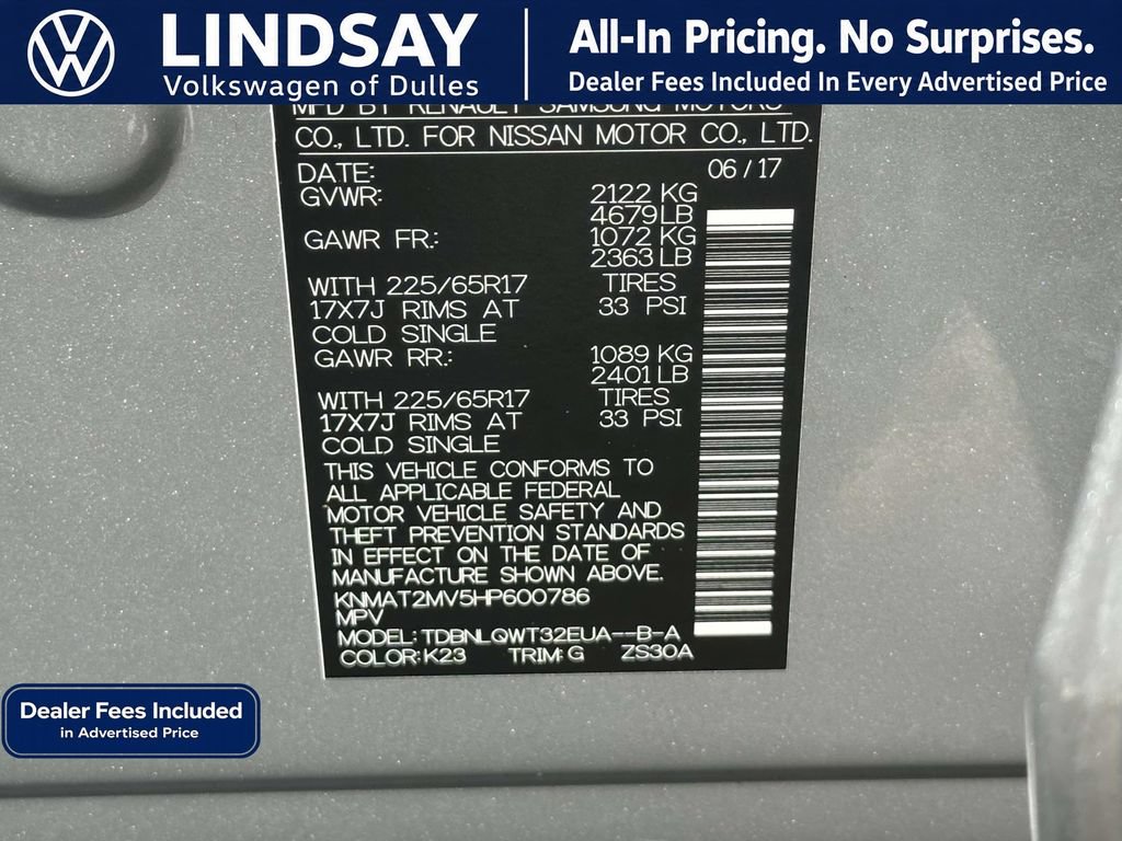 Used 2017 Nissan Rogue SV AWD/4WD image 26
