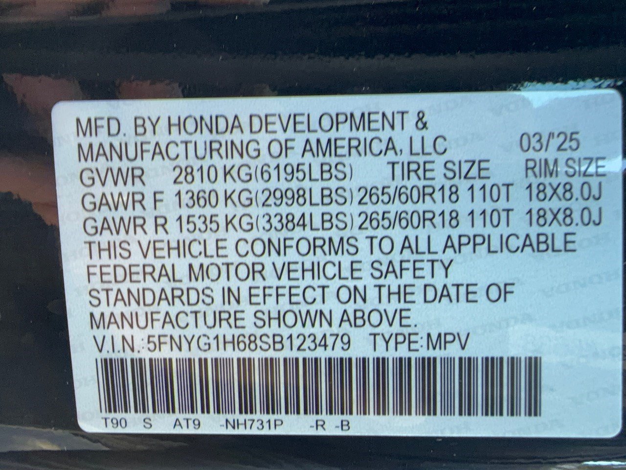 Certified 2025 Honda Pilot TrailSport image 31