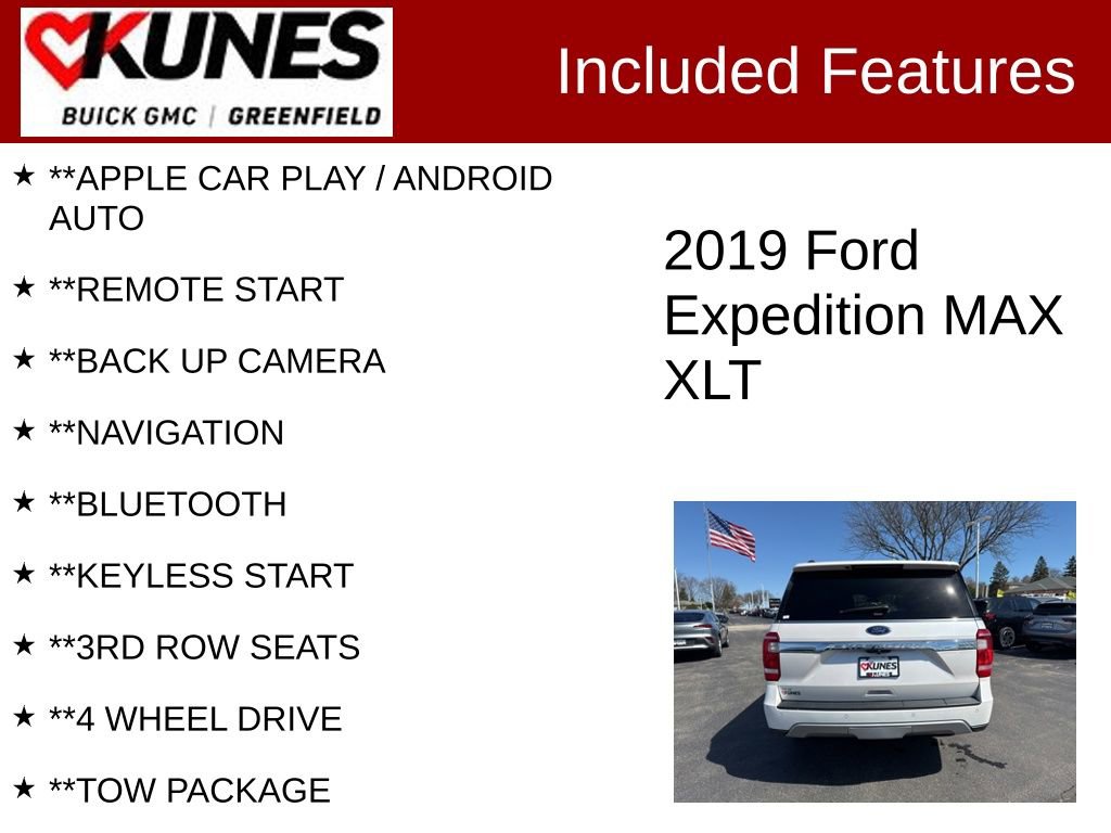 Used 2019 Ford Expedition Max XLT w/ Equipment Group 202A image 2