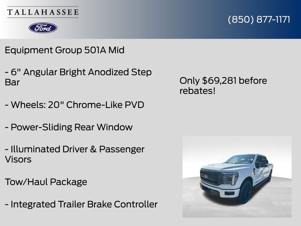 New 2025 Ford F150 Lariat w/ Equipment Group 501A Mid image 4