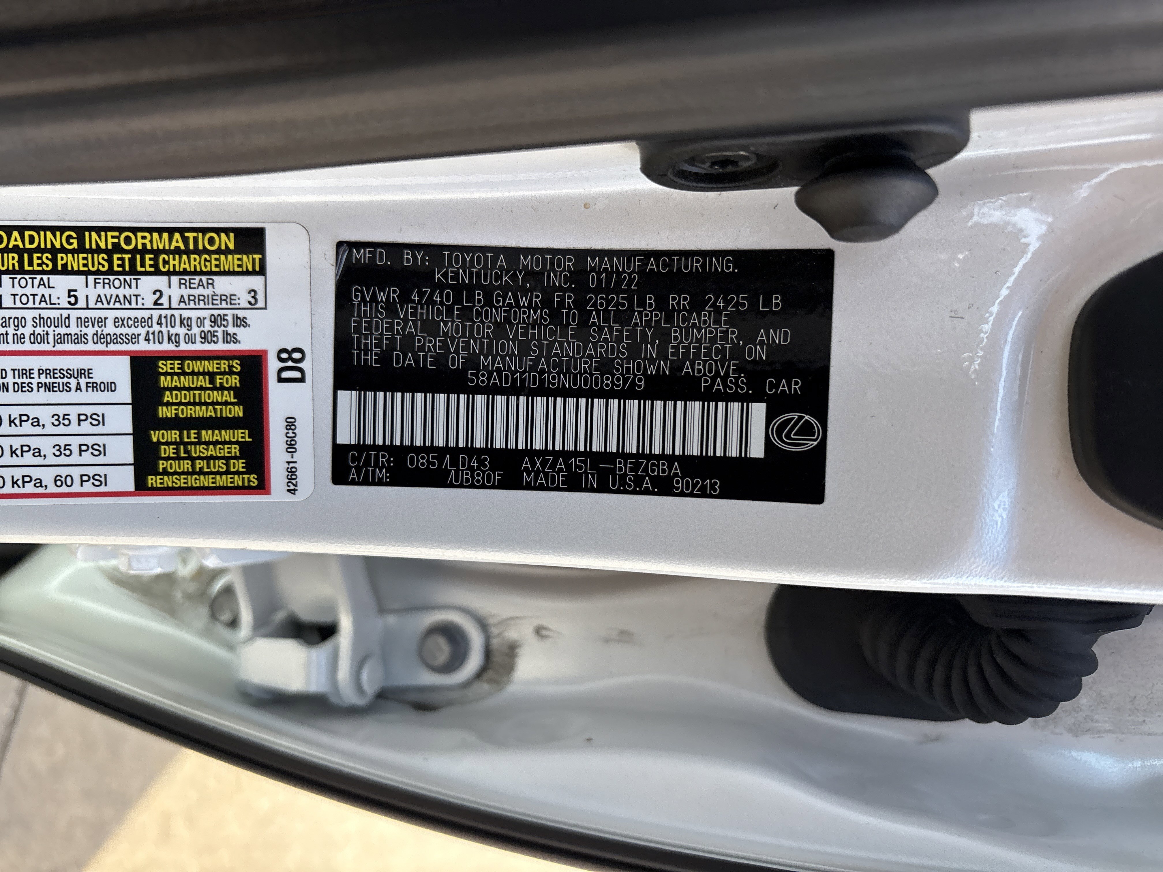 Certified 2022 Lexus ES 250 w/ Premium Package image 35