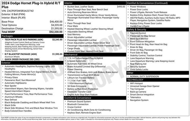 New 2024 Dodge Hornet R/T Plus w/ Tech Pack Plus w/o Parking AWD/4WD image 30