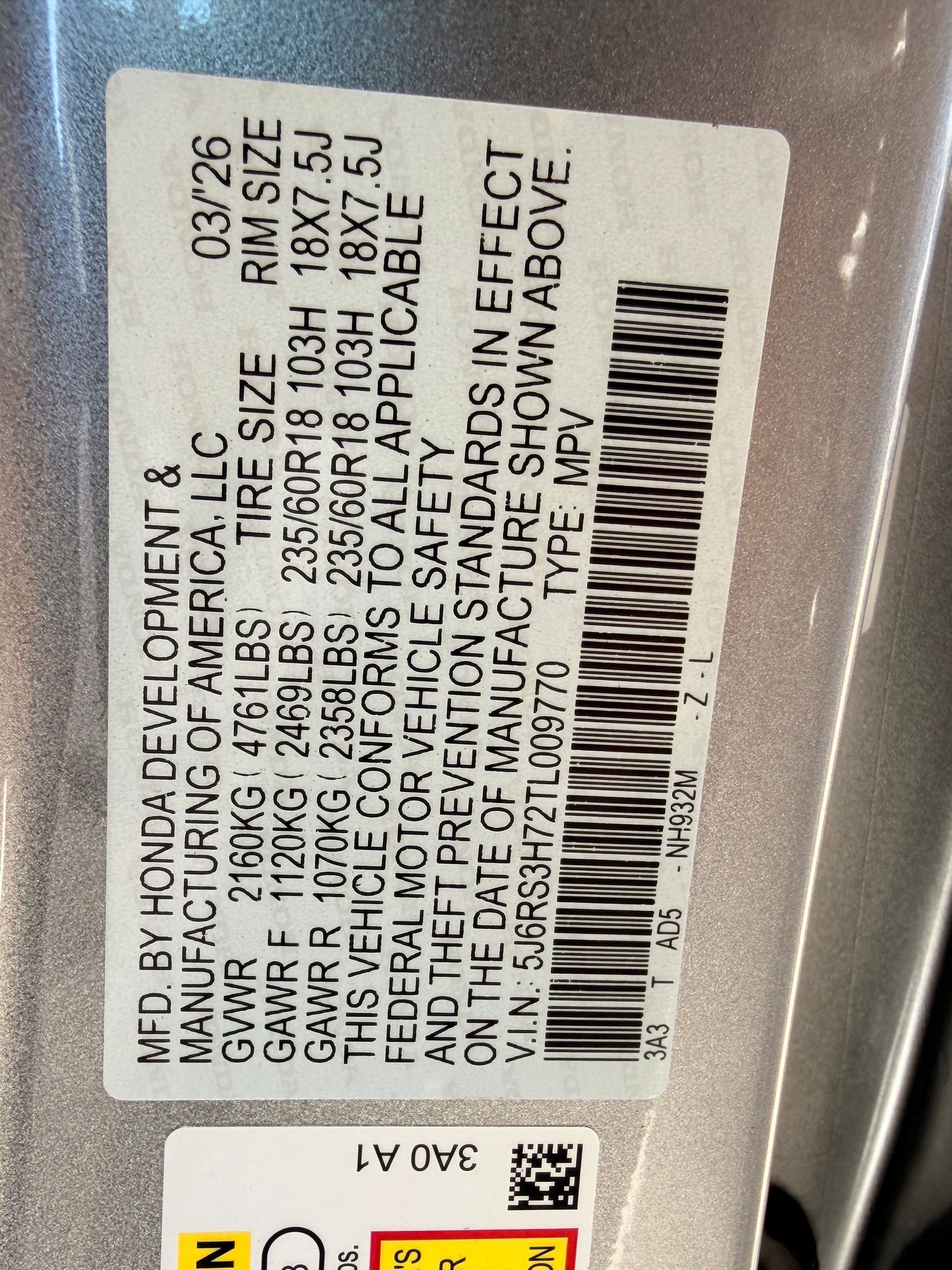 New 2026 Honda CR-V EX-L image 21