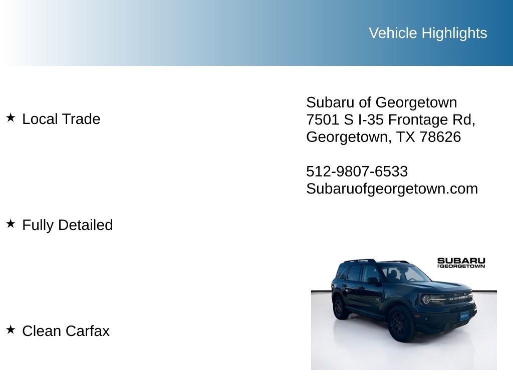 Used 2022 Ford Bronco Sport Big Bend w/ Convenience Package image 10