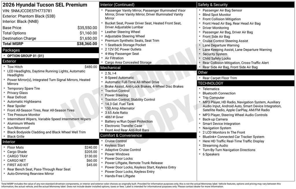 New 2026 Hyundai Tucson SEL AWD/4WD image 5