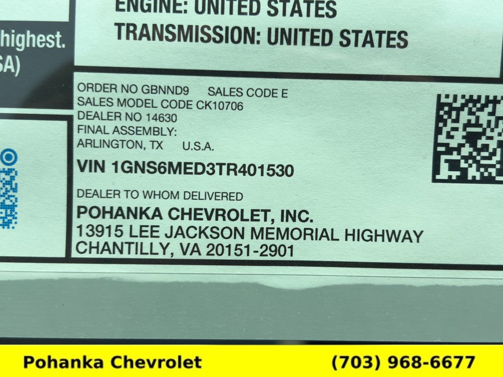 New 2026 Chevrolet Tahoe LS w/ LPO, Dark Essentials Package AWD/4WD image 32
