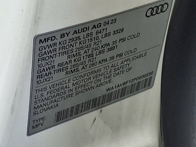 Certified 2023 Audi Q8 Premium w/ Convenience Package AWD/4WD image 27