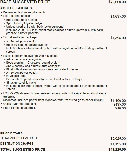 Certified 2020 Buick Enclave Essence w/ Sport Touring Edition FWD image 2
