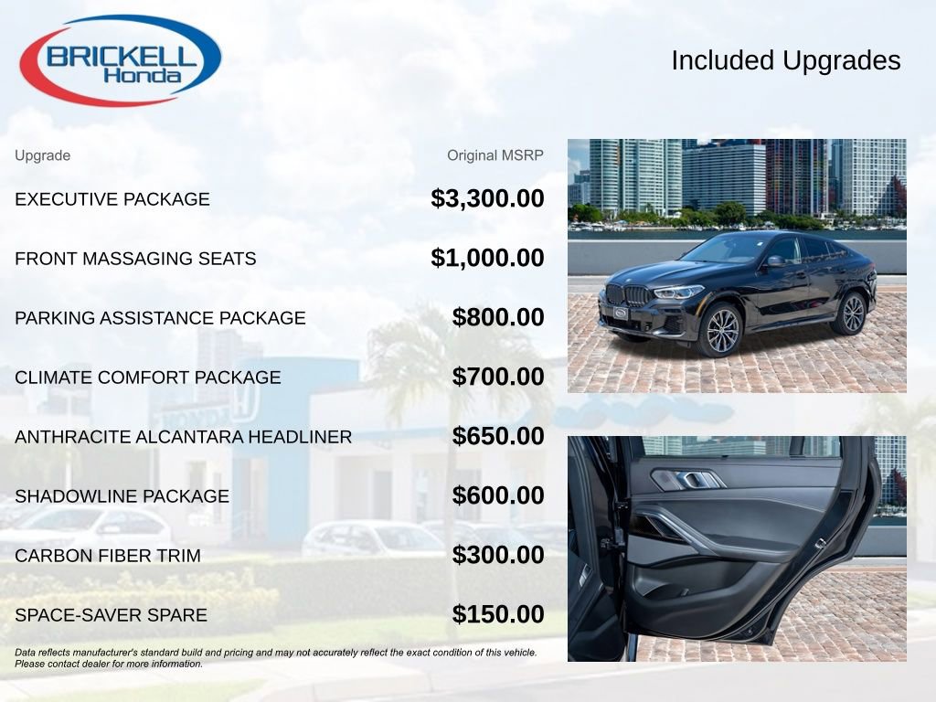 Used 2022 BMW X6 M50i w/ Executive Package image 11