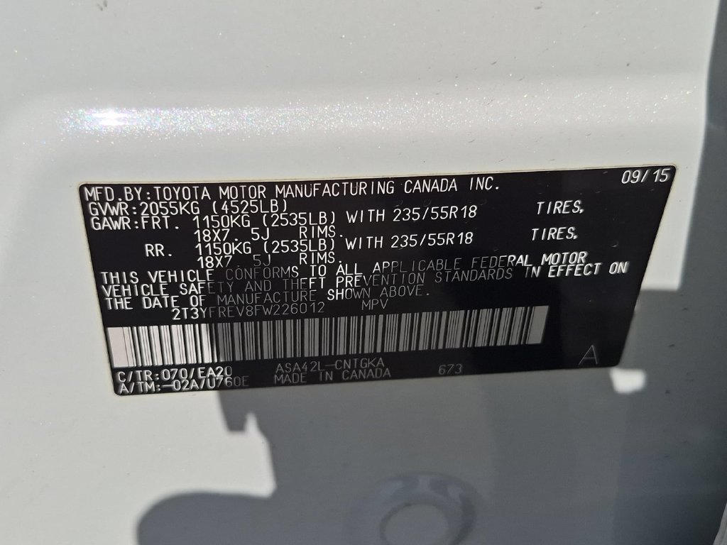 Used 2015 Toyota RAV4 Limited w/ Technology Package FWD image 26