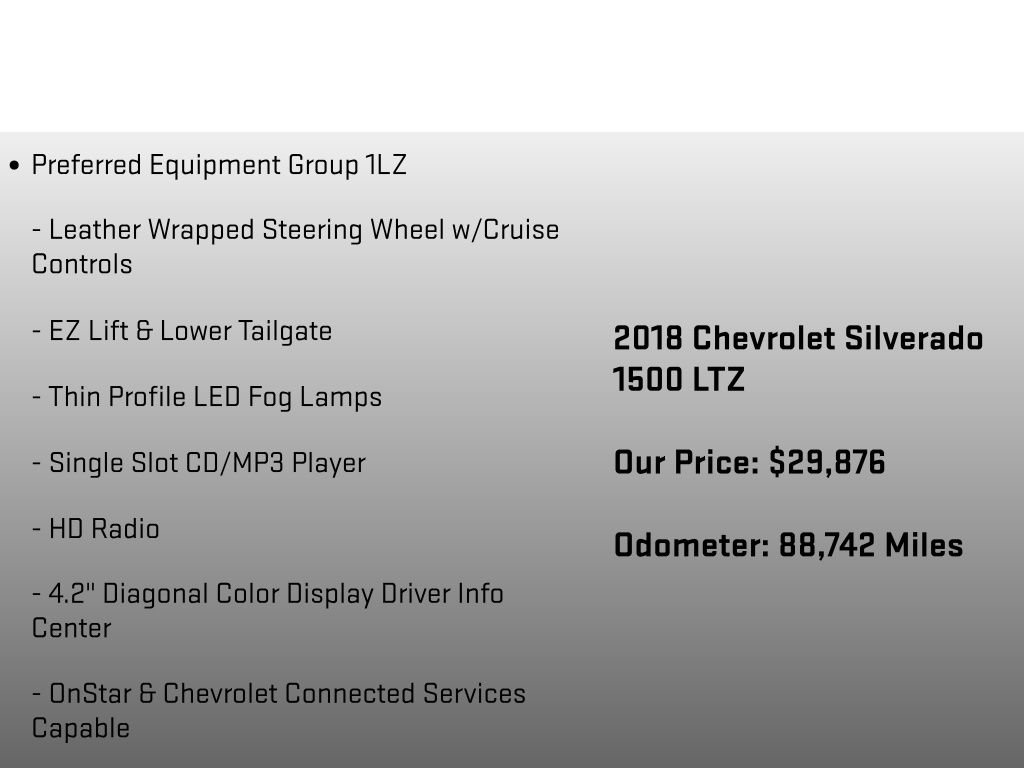 Used 2018 Chevrolet Silverado 1500 LTZ w/ Sport Package RWD image 24